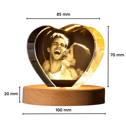 Corazón de Cristal Personalizable